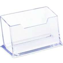 1pc High-End Transparent Acrylic Business Card Holder, Large Capacity Front Desk Card Organizer, Creative Desktop Business Card Display Stand