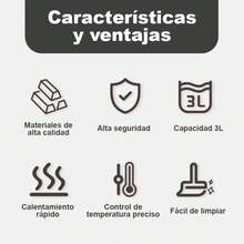 Freidora eléctrica de cesta de herramientas de acero inoxidable, pollo frito y patatas fritas mano derecha pequeño asistente, 3L capacidad puede ajustar la temperatura - Plateado - Ver 9