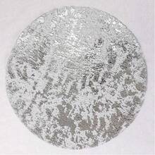 120 件优雅金色一次性餐垫 - 33*33 厘米，圆形涤纶桌垫，带闪亮网眼设计，适合婚礼、生日、节日 - 餐饮和家居装饰的理想选择，餐桌垫 - 銀色 - 查看 2
