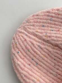 Colorful Polka Dot Knitted Hat For Women, Autumn/Winter Ear Protection Warm Beanie Cap, Maillard Headwear, Suitable For Casual Outfit