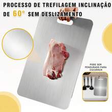 Cutting Board 316 Stainless Steel Antibacterial Mildew Proof 46cm Kitchen Cutting Board - Bạc - Xem 8