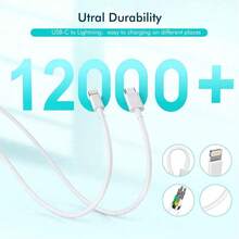 20W Charger Set - 20W Fast Charger Adapter + 6.6ft/200cm High-Efficiency Data Sync Fast Charging Cable, Compatible With IPhone 14/13/12/11 Pro Plus/XS/XR/8/7/9, Series - View 5
