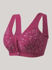 3pcs Front Closure Soft Camisole Bras For Mature Women, Wire-Free Plus Size Comfortable Lingerie,Autumn And Winter Styles,Spring And Summer Clothing - Nhiều màu - Xem 9