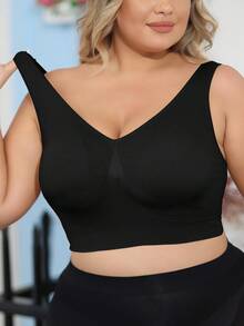 Plus Size Curve Woman Activewear Yoga Clothes Seamless Gym Sports High Support Moisture Wicking Workouts Breathable Outdoor Plus Size Curve