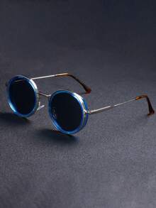 1pc New Retro Steampunk Small Round Metal Fashion Glasses Women Men Daily Simple Wild Street Festival Party Wear Fashion Glasses Female Suitable For Daily Casual Wear Glasses - Multicolor - View 13