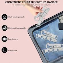 1pc Random Style Foldable Drying Rack With 5 Holes - Portable Clothes Drying Rack For Door, Hanging Storage Clothes Rack Suitable For Bathroom, Drawer, Wardrobe, Ideal For Outdoor Camping, Business Trip, Travel - Grey - View 4