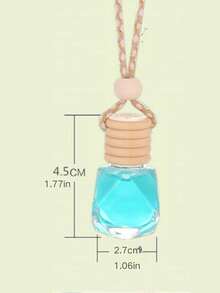 1 Stück Aromatherapie Öl, Hängender Anhänger Aromatherapie, Glasflasche mit Holzdeckel, Aromatherapie für Autos, Autohaken, geeignet für Schränke um die Luft frisch zu halten, Auto/Heim Dekoration, geeignet für alle Arten von Kleidung, Toiletten, Schlafzimmer, Kleiderschränke, Wohnzimmer