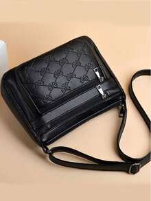 Women's PU Leather Middle-Aged Ladies Handbag, Mother Bag, New Design Shoulder Crossbody Bag, Mother-In-Law Bag, Multi-Functional Elegant Middle-Aged Ladies Handbag, Mother Bag, Mother-In-Law Bag, Soft Leather Shoulder Crossbody Bag - Multicolor - View 8