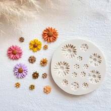 1pc Mini Sunflower Silicone Mold, Daisy Shaped DIY Resin Mold - White - View 4