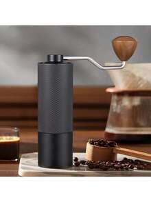SOKANY High-Grade Stainless Steel Manual Coffee Grinder With Textured Grid Pattern Handle-Ergonomic Design Suitable For Home And Office Use, No Electricity Required, Durable And Easy To Clean, Coffee Bar Accessories
