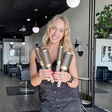 Nano Thermal Ceramic & Ionic Tech Round Hair Brush With Boar Bristles, Professional Barrel Brush For Styling, Curling And Straightening, 2 Pack - 1,7 & 2,1 inch (Gói 2) - Xem 8