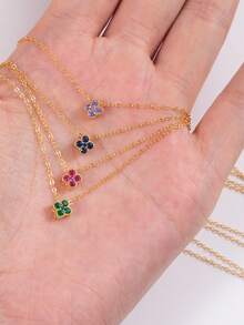 S925 Sterling Silver Necklace Four-Leaf Clover Necklace Women's Necklace For Daily Wear Fine Necklace Silver Necklace Fashionable Women Pendant Necklaces Silver Fine Chain Necklaces Gold Necklace - Four Leaf Clover - View 7