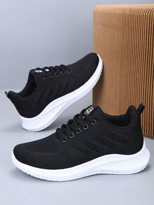 Women's Casual Sneakers, Lightweight & Comfortable Low-Top Walking Shoes, Round Toe Lace-Up Leisure Running Shoes, Mesh Breathable Fabric Hollow Lightweight Athletic Shoes