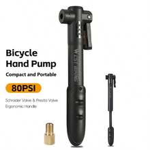 WEST BIKING 80PSI Mini Bicycle Pump - High Pressure Portable Emergency Air Pump | Suitable For Road Bicycle Air Pump