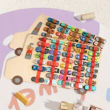 Kids Racing Car Organizer - Large Capacity Hanging Storage With Beige Racing Strip Background, Fabric Toy Garage For Boys Girls Room, Space-Saving Vertical Wall Decoration - No Assembly Needed (Under 3.2 Cu Ft), Race Car Accessories, Playful Decor Item, Easy Installation - Multicolor - View 8