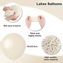 20/40/60/80/100/120pcs Sand White Balloons, 10in/25.4cm, Suitable For Various Party Decorations, Ideal For Bachelorette Party, Birthday Party, Wedding, Baby Shower, Gender Reveal, Cocktail Party, Communion, Engagement, Anniversary, Traditional Festivals, Important Holidays, Prom And More - Sabak - View 8