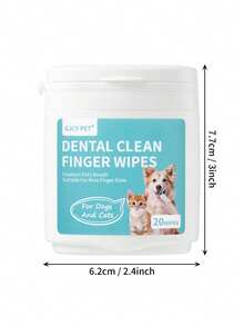 GJYC PET Hunde Zahnpflege Tücher - Katzen & Hunde Zähne Reinigungs-Fingertücher - Hunde Zahnpflege Set Dental Tücher - Reinigt Zähne, reduziert Zahnstein & erfrischt den Atem (20 Stücke)