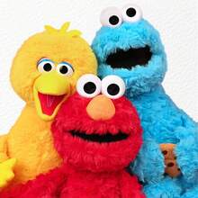 Sesame Street 14-Zoll-Plüschtier der Sesamstraße, offizielles Plüschtier, bezaubernde Puppen von Elmo/Krümelmonster/Big Bird, weiches Kissen, bezaubernde Schlafpuppen für Trost und Gesellschaft, perfektes Geburtstagsgeschenk für Kinder/Freunde
