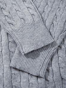 Unisex Classic Drawstring Solid Color Casual Loose Knit Pullover Sweater, Long Sleeve Drop Shoulder Crew Neck Sweater Top, Suitable For Spring, Autumn, Winter