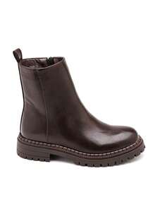Boots Plates Confortables Pour Femme – Style Chic And Semelle Crantée - Brown - View 3