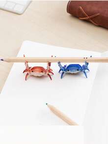 Crab-Shaped Multifunctional Desk Phone Holder With Pen Cup, Glasses Rack And Slouchy Design, For Creative Decoration, Home And Office Plastic Accessory