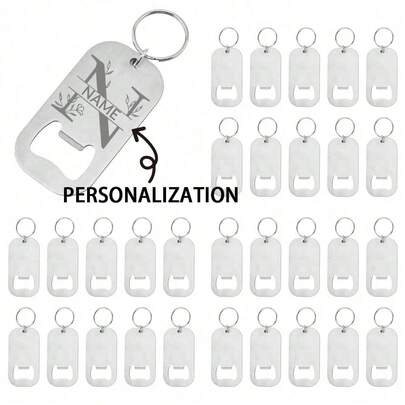 50pcs Customizable Bottle Openers, Personalized Stainless Steel Beer Bottle Openers, Customized Text, Ideal Gifts For Him, Birthday, Wedding, Groomsmen, Father,Wedding Essentials