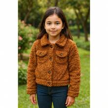 Young Girls Coats - 鏽棕色 - 查看 1
