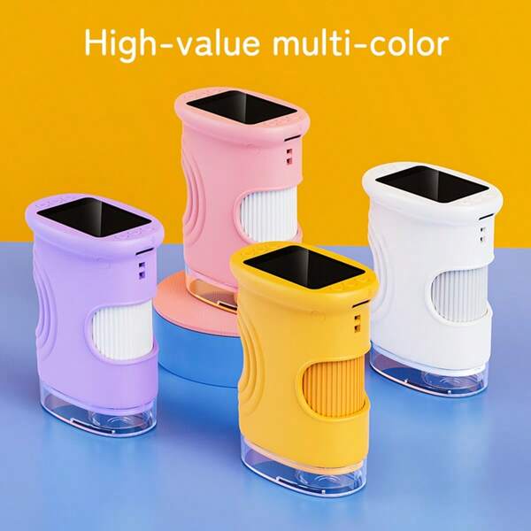 RIVGOT 1000X Handheld Digital Microscope For Kids: Pocket Microscope With 2.0" IPS Screen - STEM Toys Birthday Gifts For Girls Boys - Portable Edu Science Kits Toddler Age 3-6 6-12