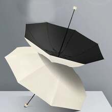 Fully Automatic Folding Umbrella For Men And Women, Suitable For Students. Stylish Large-Sized, Compact, Rain And Sun Protection, Extra Large, Reinforced, Thickened, Super Large Umbrella - trắng - Xem 6