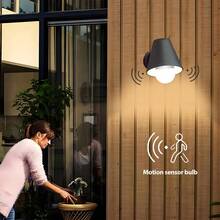 1pc Kasotile Motion Sensor Light Bulb, 12W (100W Equivalent), E27 Base, 6000K Daylight/3000K Warm Light, Energy-Efficient, For Indoor Lighting, Porch, Stairs, Hallway, Garage