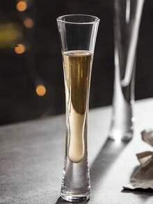 1pc Slender Waist Glass Cup, Transparent European Style Creative Champagne Flute, Luxury High Stem Juice Beverage Cup, Craft Beer Glass, Suitable For Home Gatherings, Graduation, Engagement, Wedding, Party, Holiday Champagne/Wine Glass