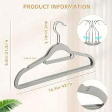 5/10/20pcs Flocked Clothes Hangers, Non-Slip Hangers, Prevent Shoulder Bulge, Space Saving Hangers For Wardrobe, Suitable For Garment Stores, Clothing, Suits, Tops, Ties, Shirts, Skirts And Pants Organization