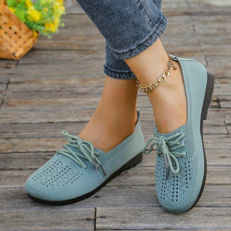 Zapatos de tela de verano nuevos de Beijing para mujeres, zapatos de malla casuales transpirables y huecos, sandalias de suela suave antideslizantes para madres de mediana edad y mayores - HK02-Negro - Ver 1