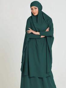 1 Bộ váy Abaya Hồi giáo, thoáng khí và thoải mái, nhiều màu sắc, váy Hijab Khimar và Abaya Jilbab cổ điển và đa năng, khăn trùm đầu cầu nguyện Jilbab chất lượng cao cho phụ nữ Hồi giáo, quần áo Hồi giáo Khimar - Nhiều màu - Xem 19