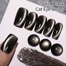 XEIJAYI 0.5oz Cat's Eye Gel Polish With 15ML Holographic Glitter Glitter Translucent Jelly Color Magnetic Polishing Salon DIY At Home - 黑色 - 查看 2