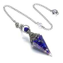 Crystal  - 6 Sided Orgone, Natural Fragments And Resin Spiritual Pendant For Autumn - 藍色水晶 - 查看 8