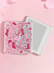 A Charming Pink E-Reader Cover With A Cowboy Theme, Featuring A Classic Design That Is Simple And Easy To Use. Compatible With Kobo Clara Color/BW 2024,Kobo Clara 2E,Kindle10/11 Gen,Kindle Paperwhite 12th Gen 2024, It Is Lightweight And Portable, Making It Ideal For Travel, Bedtime Reading, Or As A Romantic Gift.