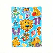 Bear In The Big Blue House Soft Flannel Blanket - Cozy All-Season Gift Blanket With Playful Bear & Friends Design, Perfect For Home Decor, Office, Or Travel, Allseason Blanket |   Playful Design |   Polyester Blend, Bear Blanket - 280GSM It's An Interesting Gift For Birthdays, Christmas, Halloween, Thanksgiving And New Year For Female Family Members, Friends, Classmates, Best Friends And Boyfriends And Girlfriends. It's Suitable For Napping, Camping And Cute Home Decoration And For Pet For All Seasons, Machine Washable. Applicable For Sofa, Bedding, Office, Also Suitable For Camping And Travel, An Ideal Gift For Birthdays And Holidays. - 如圖所示 - 查看 10
