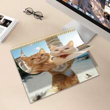 "Cats And Friends" 2026 Wall Calendar – 12-Month Funny Cat Selfies Series, Cute & Silly Cat Photos, Large 25x37cm Planner - Cats and Friends - View 5