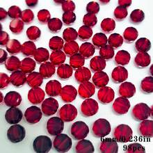 Red Beads & Bead Assortments 4/6/8mm Clear Flat Round Faceted Glass Bead For Jewelry Making DIY Bracelet Beading Crafts