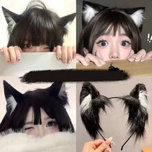 Cat Ear Headband For Women & Girls, Suitable For Halloween Costume, Role Play, Theme Party Or Daily Wear