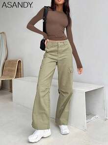 3 chiếc áo thun cổ tròn dài tay màu trơn, kết hợp áo bó và áo thường ngày cho nữ, mùa xuân và mùa thu - Nhiều màu - Xem 5