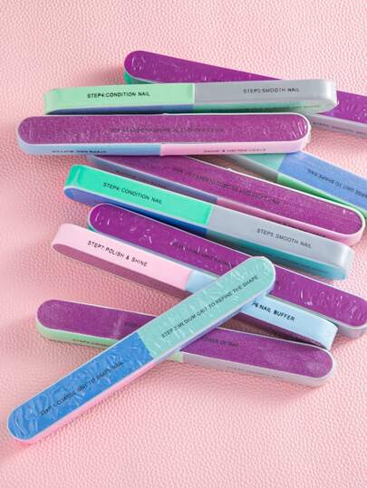 1pc,7 Way Nail Files And Buffers, Professional Nail Buffing Files Buffing Block For Shaping, Contouring, Smoothing, Polishing, Shining Natural Nails