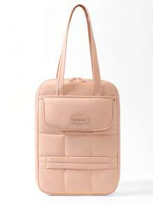 可爱蓬松绗缝笔记本电脑包，马卡龙色带手柄单肩平板电脑包，柔软保护性笔记本保护套，防震平板电脑包，兼容 MacBook / iPad 教室笔记本电脑包，教室包，教师收纳包，教室整理包 - 彩色 - 查看 11