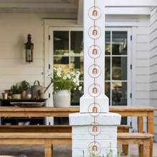 1pc Rain Chain, Downspout Diverter, Thick Iron Garden Decor, Iron Art Garden Gift, Garden Rain Chain, Iron Hanging Steel Leaf Rainchain For Downspout And Drainage, Home Decor Wind Chime Planter - Multicolor - View 2