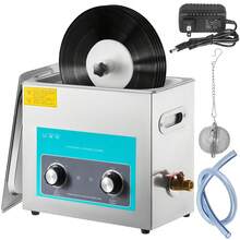 6L 40kHz Ultrasonic Vinyl Record Cleaner, Knob Control Ultrasonic Record Cleaner, 4-Disc Vinyl So Nic Cleaner, Stainless Steel Tank With Mechanical Heater And Timer - 查看 8