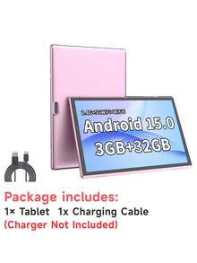 Coopers Android 15 Tablet, 10.1 Inch WIFI Tablet PC, 3GB RAM, 32GB ROM, Support 1TB Expandable, Quad-Core, 2.4G+5G WiFi, Dual Band WiFi6, HD IPS Screen, 2MP + 5MP Dual Camera, 1280 * 800 IPS HD Touch Screen,6000mAh Battery, Support Widevine L1(No Adapter) ﻿ - Pink - View 11