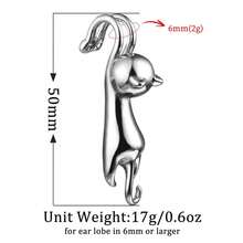 1PC Cool Chain 316 Stainless Steel Ear Weights Hangers Expander Piercing Women Man Earrings Body Jewelry 6mm 2G