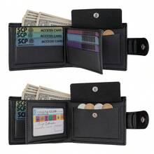 Herr Lyxig Business Plånbok Modern Design För Herrar Pengplånbok Miniplånbok Handväska Höst Herrplånbok Läder Liten Plånbok - Brun - Visa 5