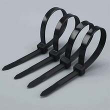 100/200/300/400 piezas Bridas de nailon negras, surtido de tamaños (12+10+8+6+4) pulgadas, bridas de nailon negras multiusos con autobloqueo, bridas de plástico premium, adecuadas para el hogar, la oficina, el jardín y el taller